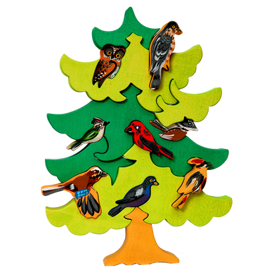 Puzzle für Kinder Vogelbaum
