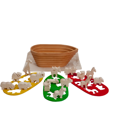 Holzspielzeug Arche Noah Sortierspiezeug Fauna Kinderzimmer - Montessori Holzspielzeug